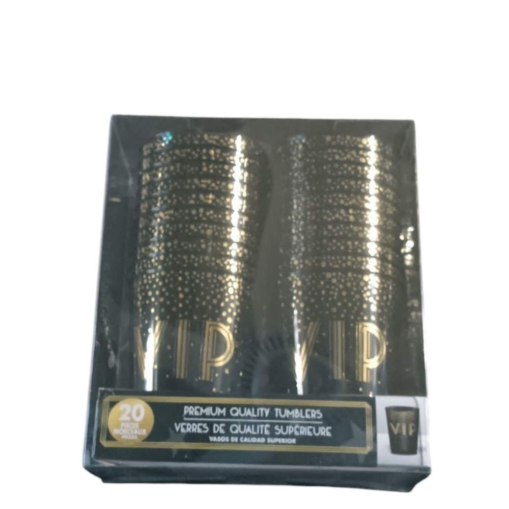 VIP Premium Quality Tumblers - Black and Gold